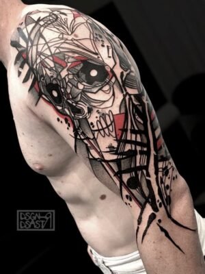 Calavera tatuaje abstracto Dsgn Dsastr